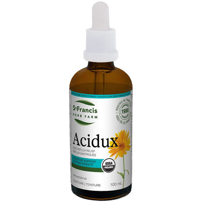 St. Francis Acidux Liquid, Relief of relief of heartburn, hyperacidity, gastritis, and reflux