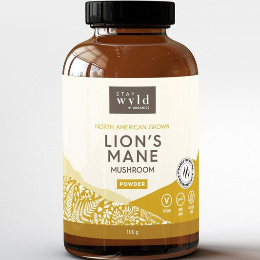 Stay Wyld Organics Lion's Mane (Memory & Brain Support), 100g Powder