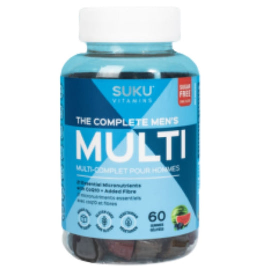 Suku Vitamins Complete Men's Multi (with fiber and CoQ10), 60 Gummies (NEW!)