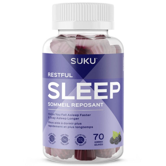Suku Vitamins Restful Sleep (Melatonin, L-Theanine & GABA), 60 Gummies