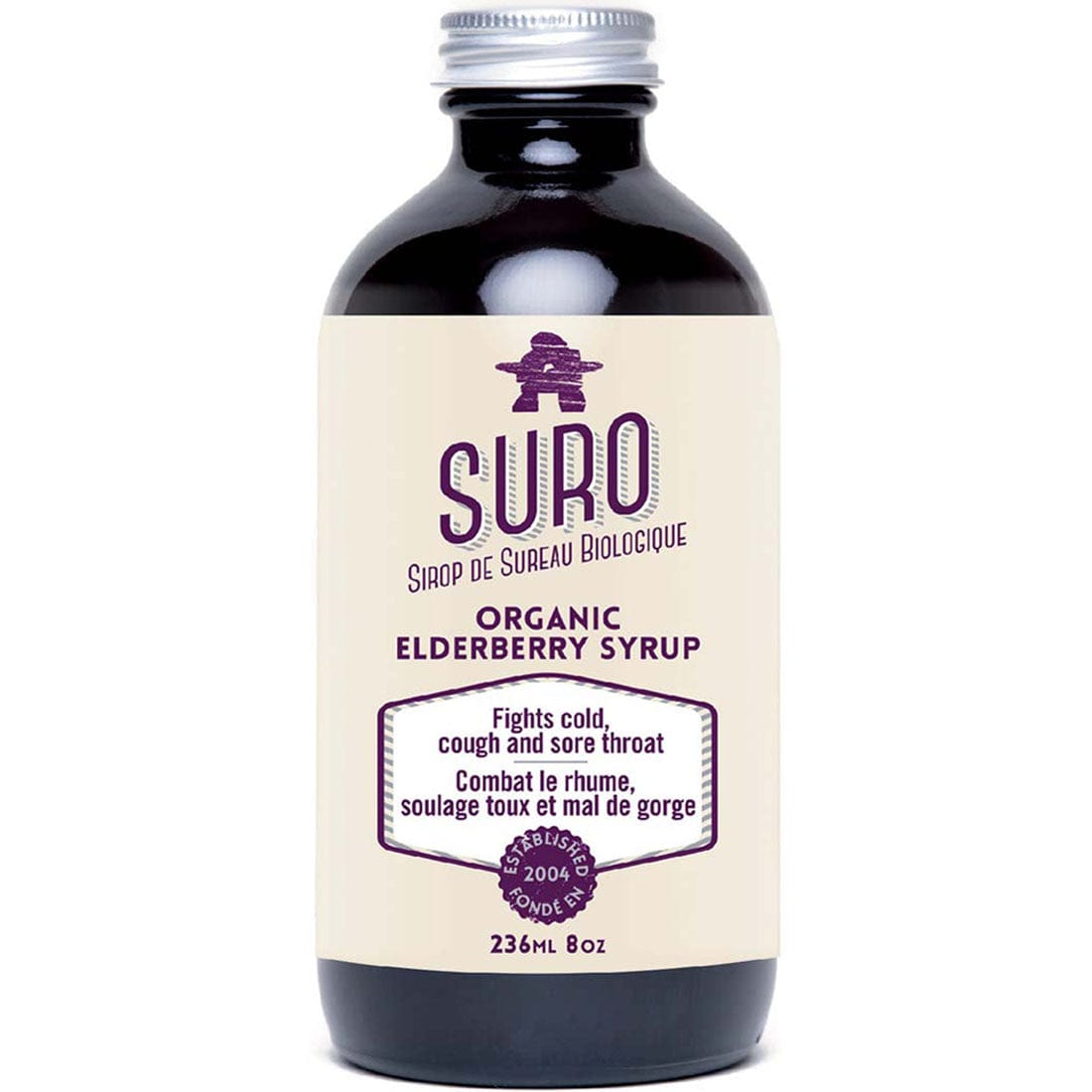 Suro Organic Elderberry Syrup, Fights Colds, Coughs, Sore Throat, All-Natural, Delicious, & Gluten-Free