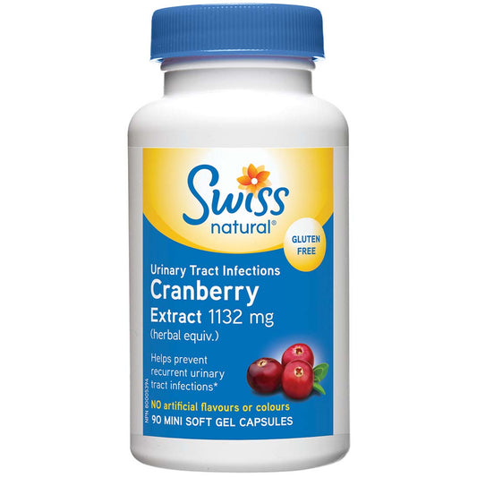 Swiss Natural Cranberry Extract 1132mg, Soft Gel Capsules
