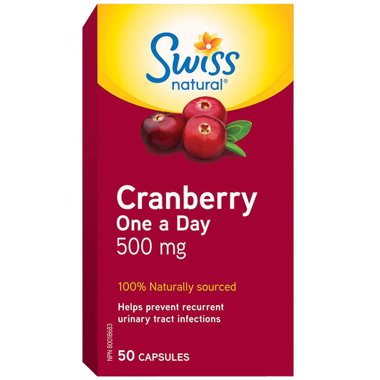Swiss Natural Cranberry One a Day 500mg, 50 Capsules