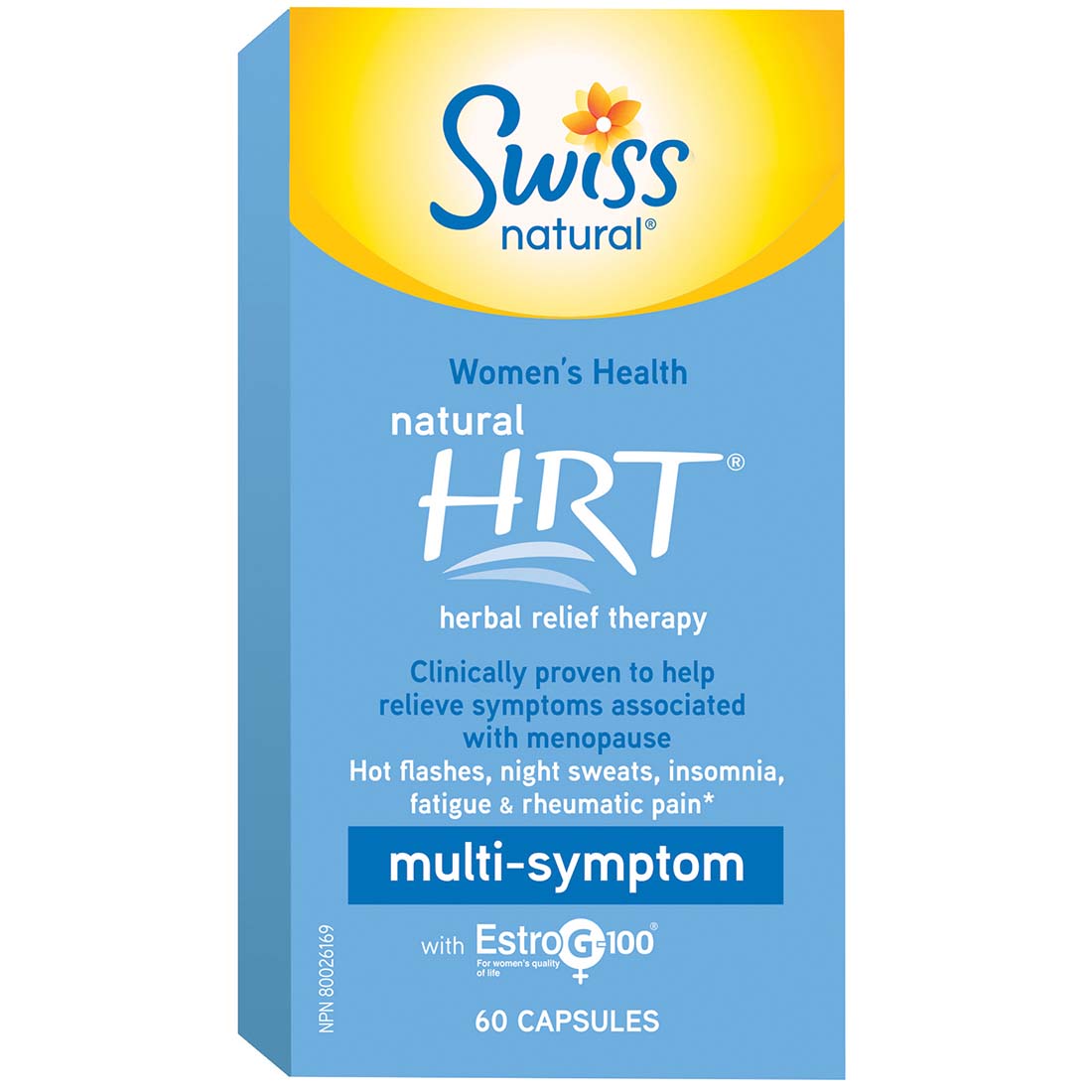 Swiss Natural HRT Multi-Symptom with EstroG, 60 Capsules