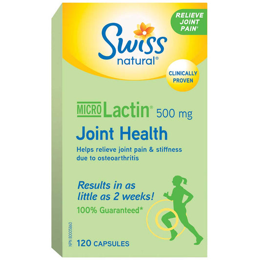 Swiss Natural MicroLactin (Joint Health) 500mg, 120 Capsules