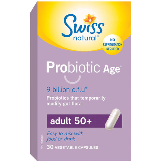 Swiss Natural Probiotic Age Adult 50+, 30 Capsules