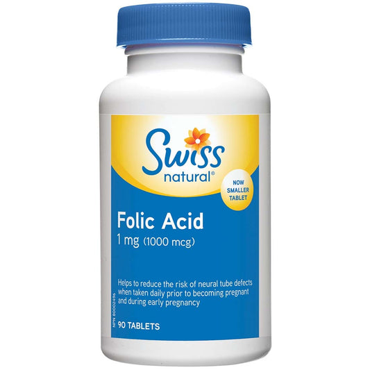 Swiss Natural Sources Folic Acid 1mg, 90 Tablets