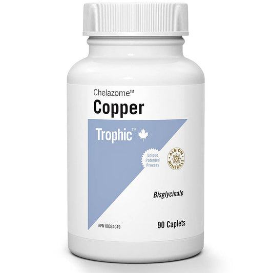 Trophic Copper Bisglycinate 2mg (Chelazome), 90 Caplets