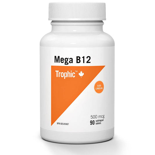 Trophic Mega B12 500mcg (Vitamin B12 Cyanocobalamin), 90 Tablets