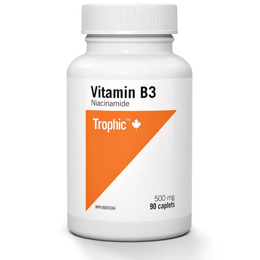 Trophic Vitamin B3 (Niacinamide), 500mg, 90 Caplets