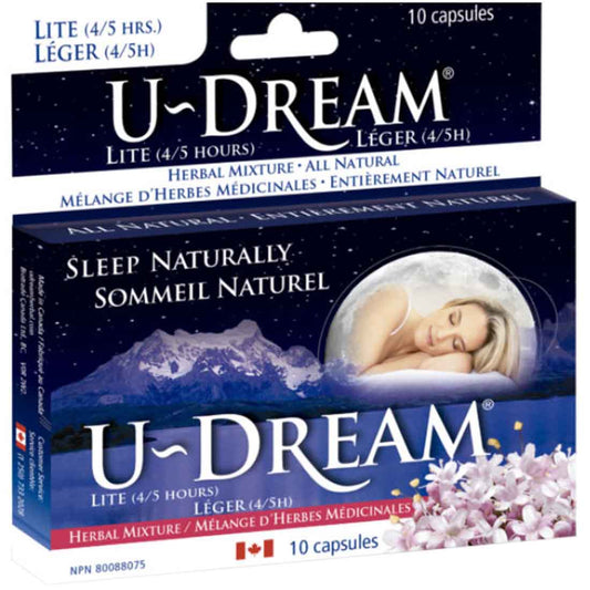 U-Dream LITE Herbal Sleep Aid, 10 Capsules (Temporarily out of stock)