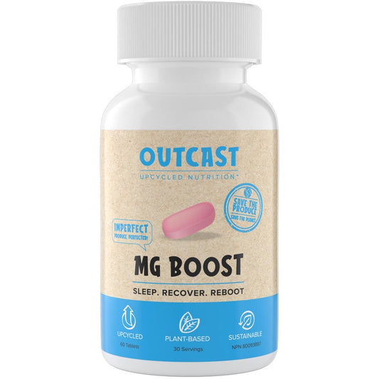 Outcast Foods MG Boost (Magnesium, Calcium, Glutathione, B12), 60 Tablets