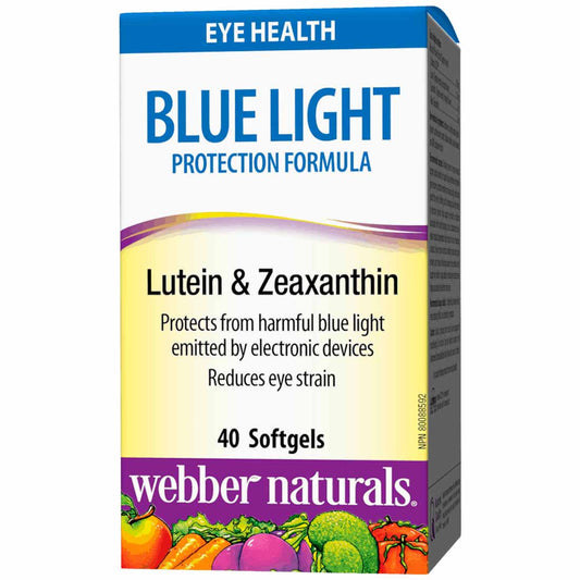 Webber Naturals Blue Light Protection Formula with Lutein and Zeaxanthin, 40 Softgels
