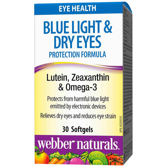 Webber Naturals Blue Light & Dry Eyes Protection Formula, 30 Softgels