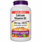 Webber Naturals Calcium Carbonate with Vitamin D3, 500mg,  200IU, BONUS SIZE, 275 Tablets