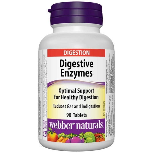 Webber Naturals Digestive Enzymes, 90 Tablets