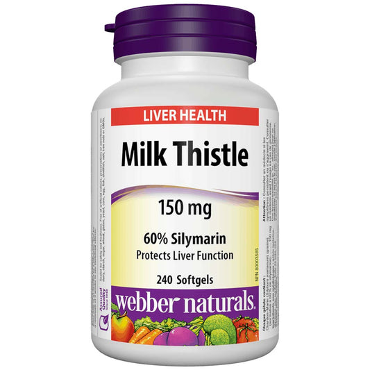 Webber Naturals Milk Thistle Extract 150mg, 240 Softgels