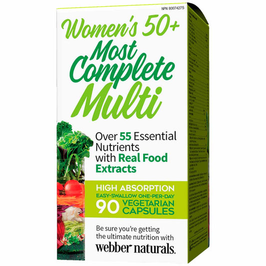 Webber Naturals Most Complete Multivitamin for Women 50+, 90 Vegetarian Capsules