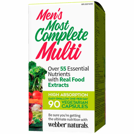 Webber Naturals Most Complete Multivitamin for Men, 90 Vegetarian Capsules