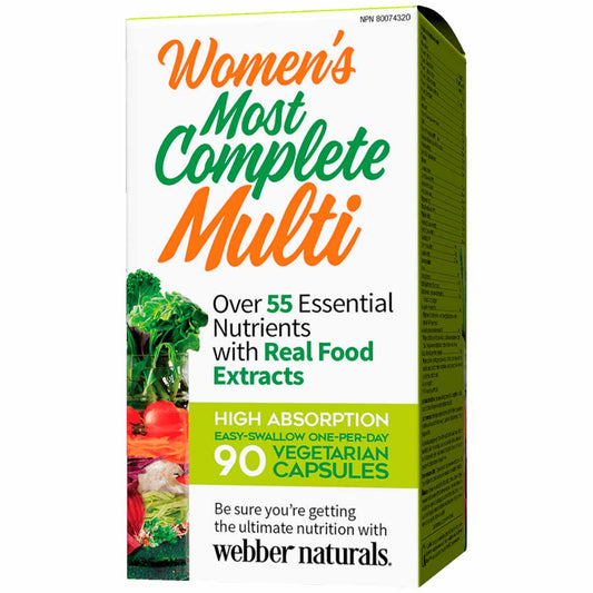 Webber Naturals Most Complete Multivitamin For Women, 90 Vegetarian Capsules