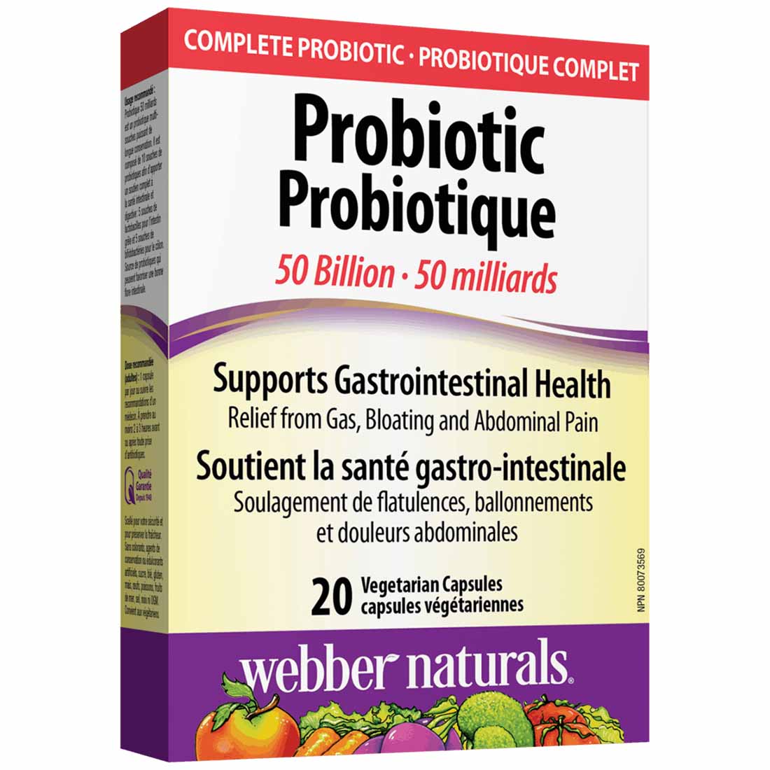 Webber Naturals Probiotic 50 Billion, 30 Vegetarian Capsules