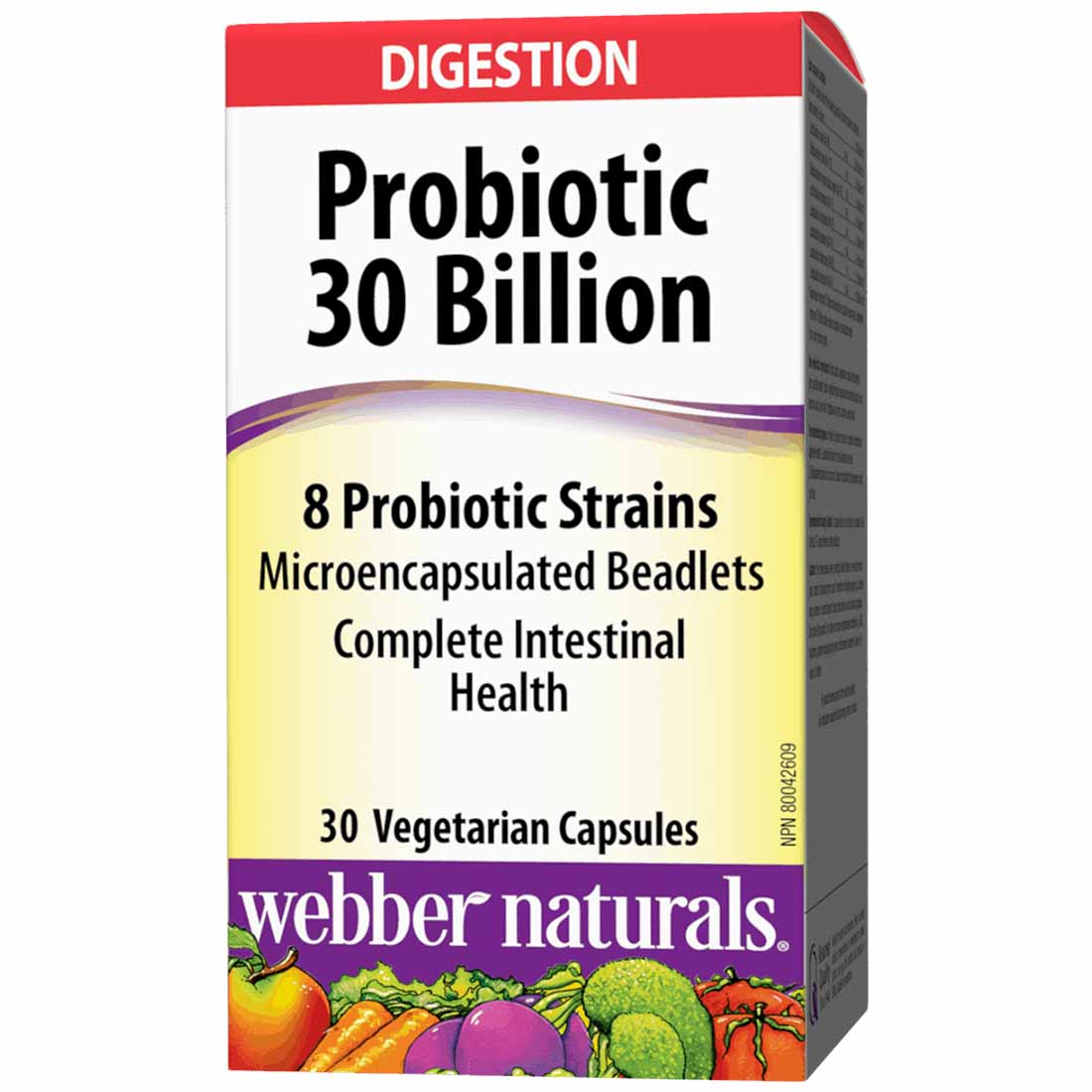 Webber Naturals Probiotic Multi Strain, 30 Billion Active Cells, 8 Probiotic Strains, 30 Capsules