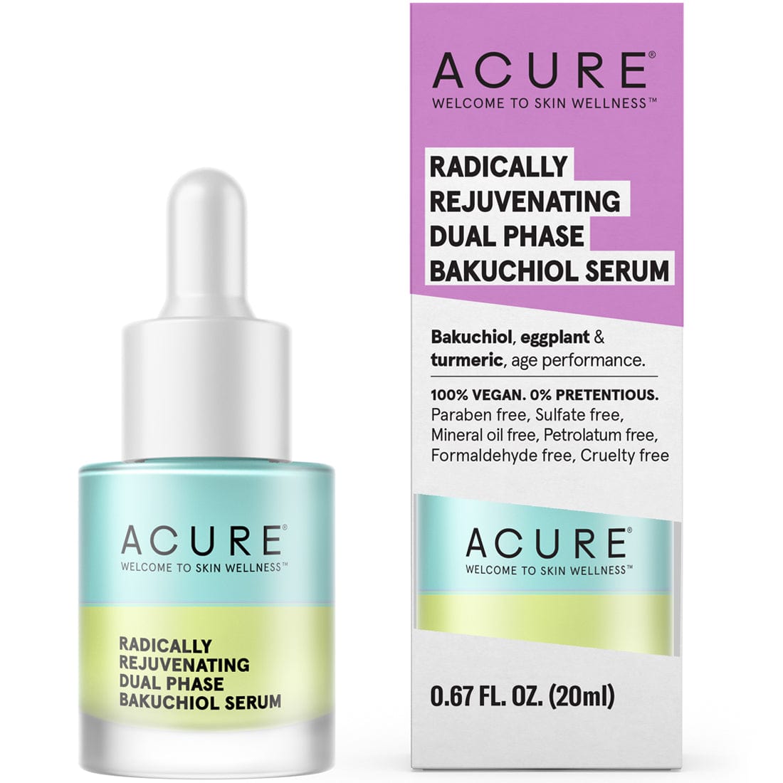 Acure Rejuvenating Dual Phase Bakuchiol Serum, 20ml