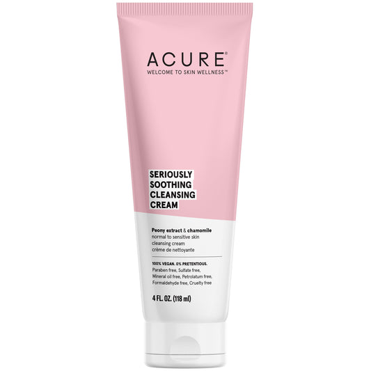 Acure Soothing Cleansing Cream, 118ml, Clearance 35% Off, Final Sale