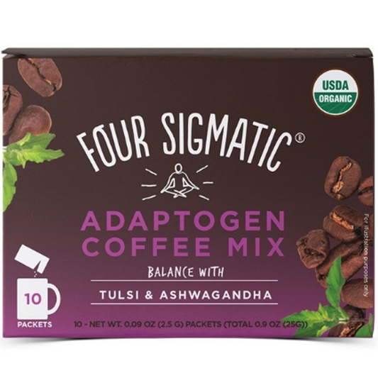 Four Sigmatic Adaptogen Coffee Mix with Ashwagandha, 10x2.5g Sachets