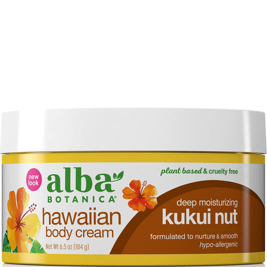 Alba Botanica Moisturizing Kukui Nut Body Cream, 184g