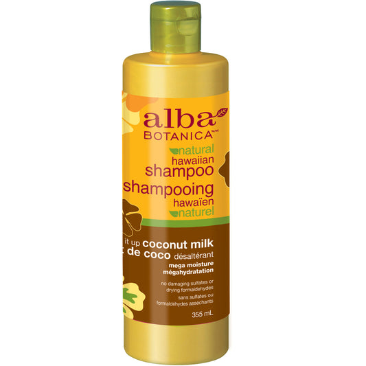 Alba Botanica More Moisture Coconut Milk Shampoo, 355ml