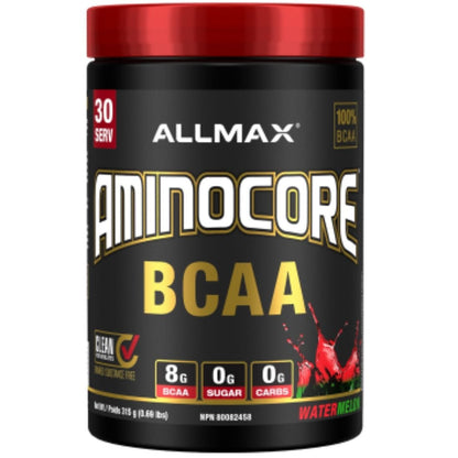 Allmax Aminocore BCAA Powder, Instantized Clear Amino Muscle Support CLEARANCE 50% Off Final Sale