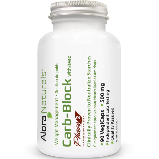 Alora Naturals Carb-Block with Phase 2, 90 Vegetable Capsules