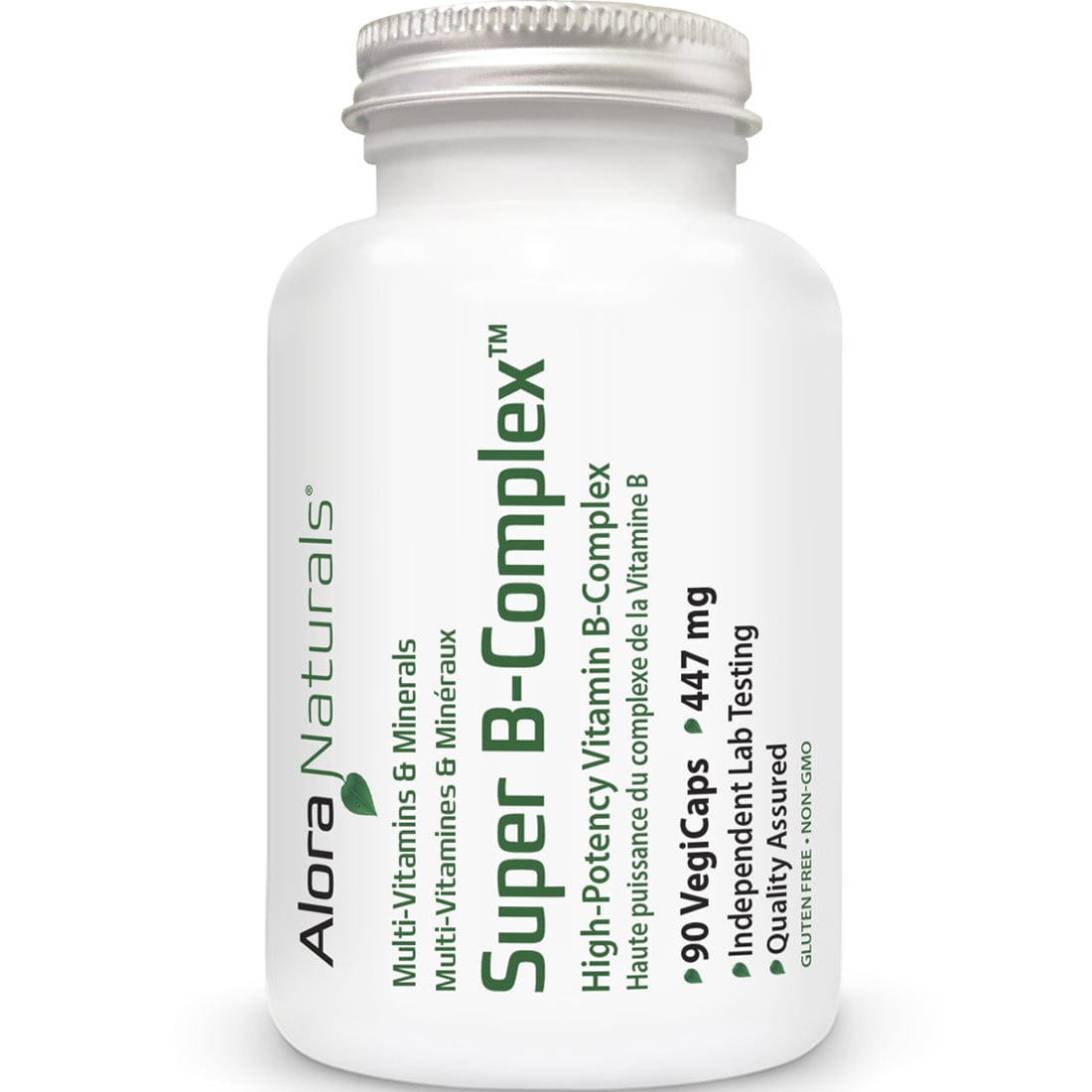 Alora Naturals Super B-Complex 447mg, 90 Vegetable Capsules