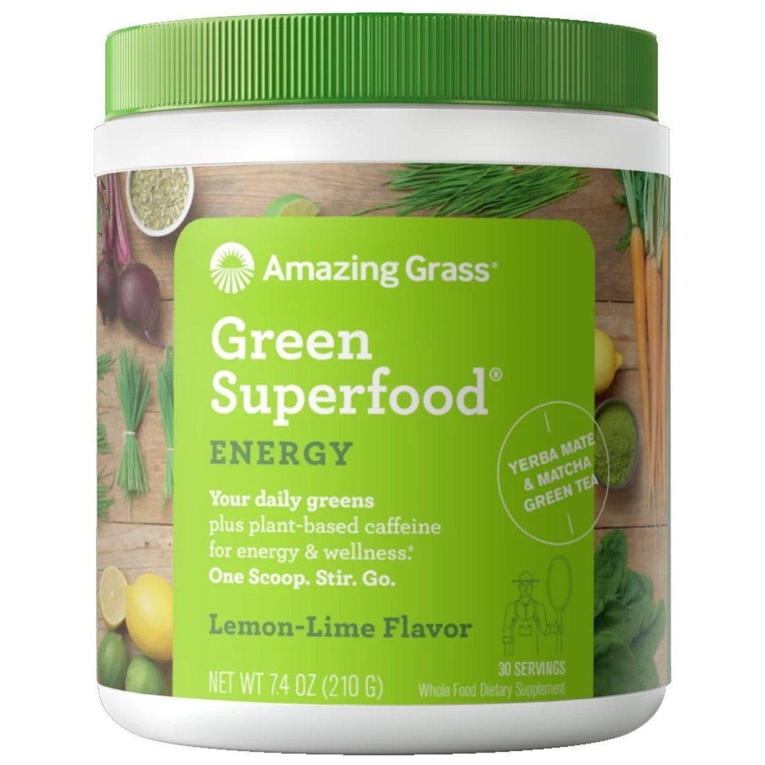 Amazing Grass Green Superfood High Energy Drink Mix, 210g