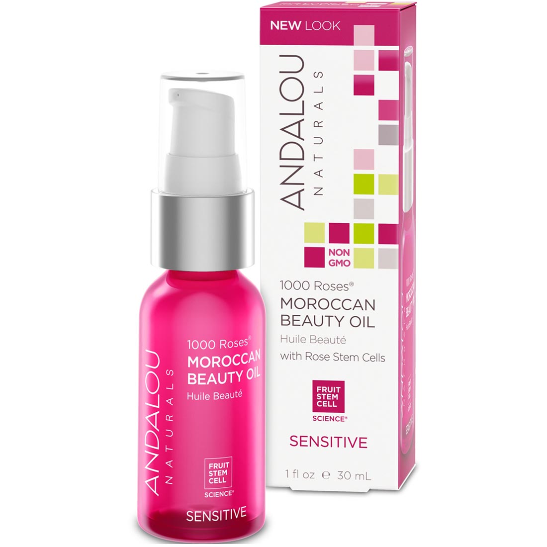 Andalou Naturals 1000 Roses Moroccan Beauty Oil, Senistive, 30ml