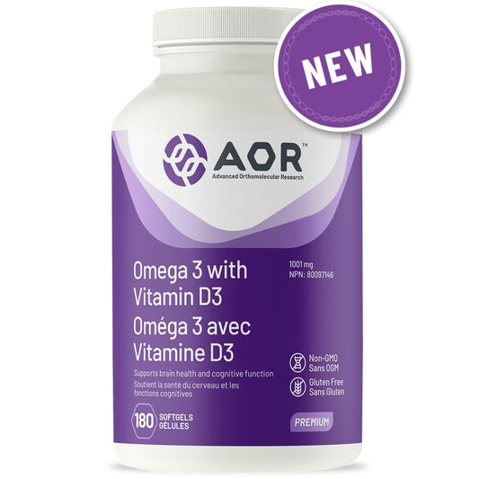 AOR Omega 3 With Vitamin D, 180 Softgels