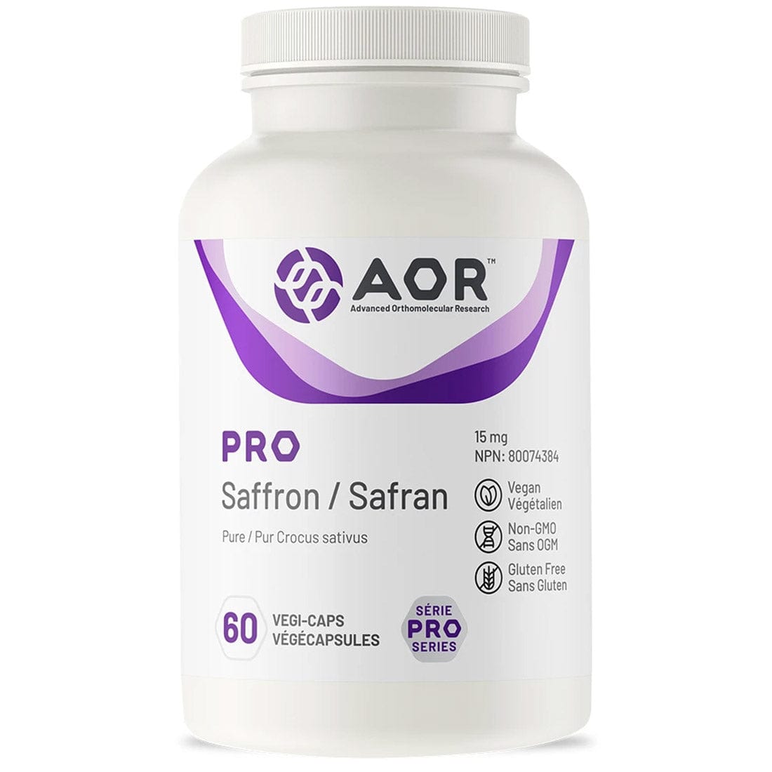 AOR Pro Saffron 15mg, 60 Capsules