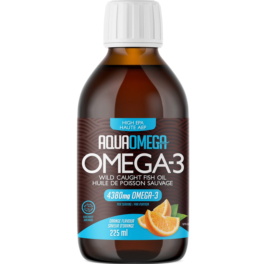 AquaOmega High EPA Omega 3 Fish Oil, 5X Extra Strength Liquid Fish Oil