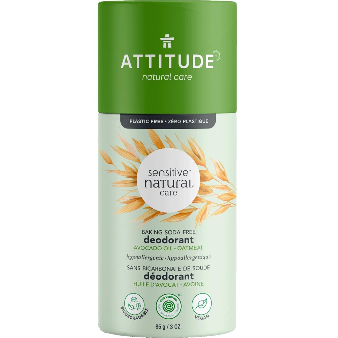 Attitude Deodorant, Baking Soda Free, 85g
