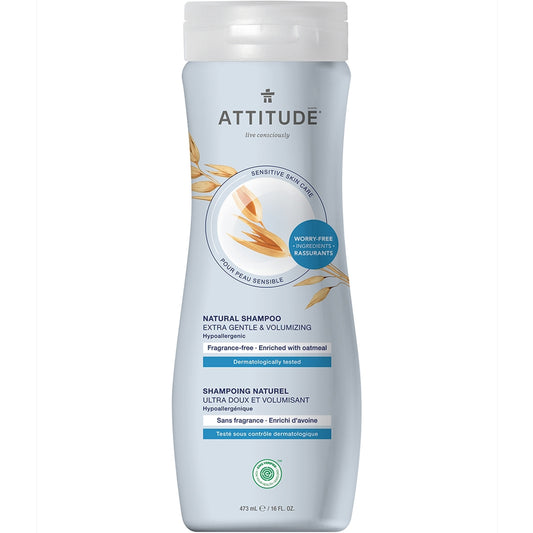 Attitude Shampoo, Extra Gentle, Fragrance Free, 473ml