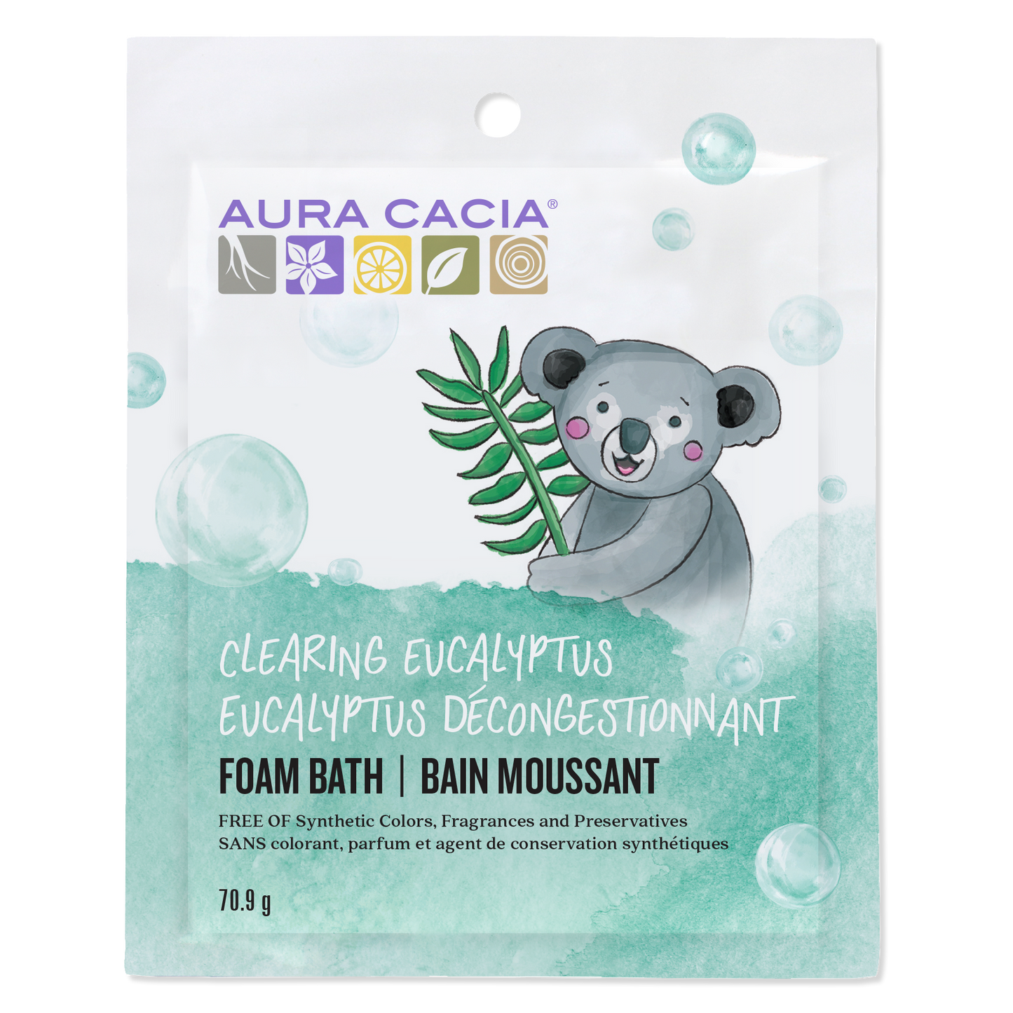 Aura Cacia Kids Clearing Foam Bath, 6 Packs, 6 x 71g