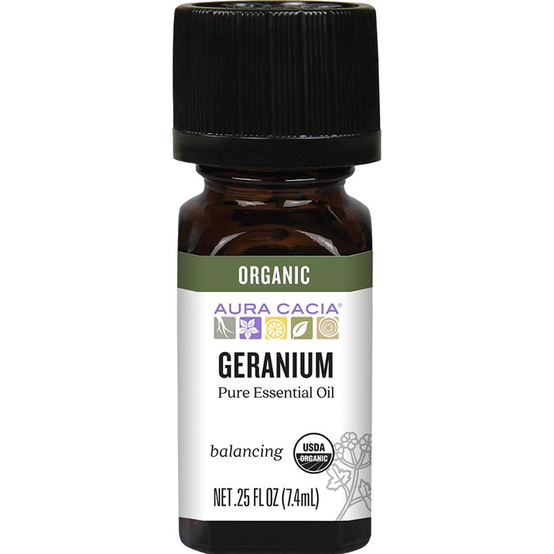 Aura Cacia Organic Geranium Essential Oil, 7ml