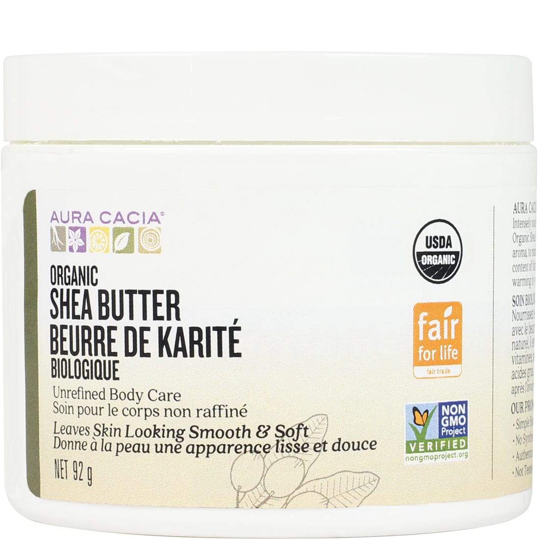 Aura Cacia Organic Shea Butter, 92g