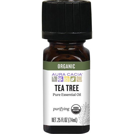 Aura Cacia Organic Tea Tree Essential Oil, 7ml