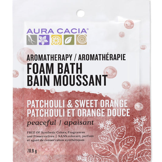 Aura Cacia Patchouli/Sweet Orange Foam Bath, 6 Packs, 6 x 71g