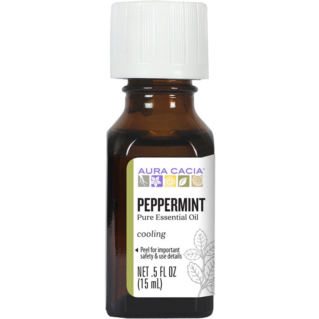Aura Cacia Peppermint Oil, 100% Pure, 15ml
