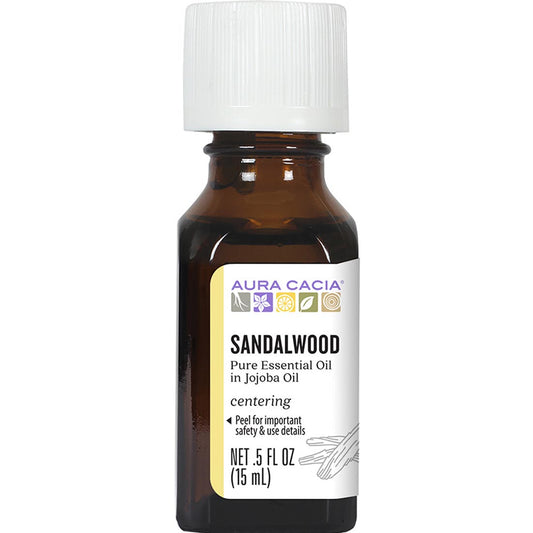 Aura Cacia Sandalwood with Jojoba Oil, 15ml