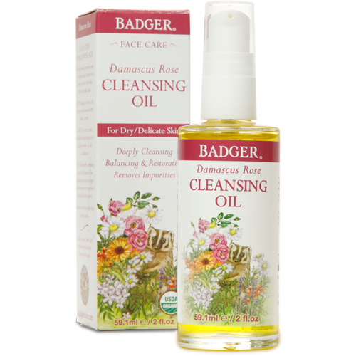 Badger Balms Rose Cleansing Oil, Delicate Skin, 59ml