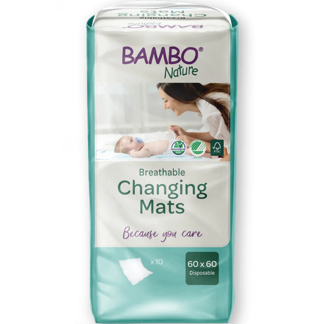 Bambo Nature Breathable Changing Mats, 24 Inch Square